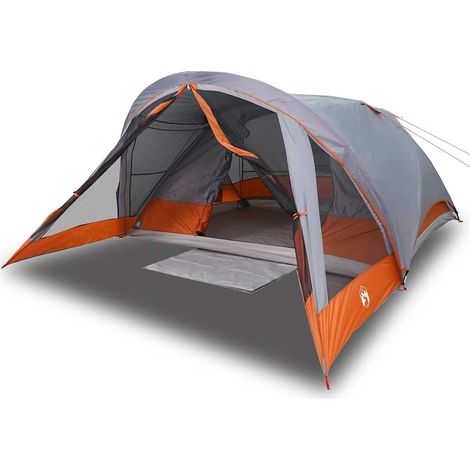vidaXL Tienda de campaña familiar para 6 personas impermeable gris (1/2)
