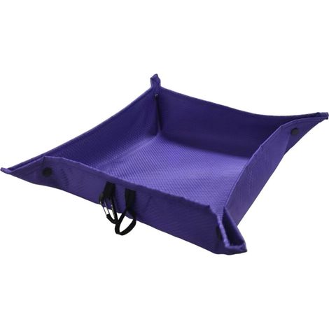 Cuscino in tessuto portatile e cestino portaoggetti per una persona - Viola