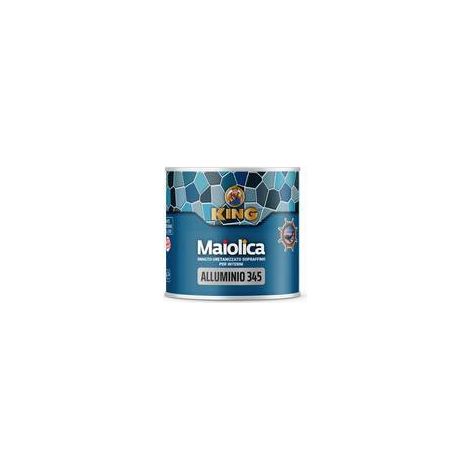 6 x SMALTO MAIOLICA ALLUMINIO 345 100 G
