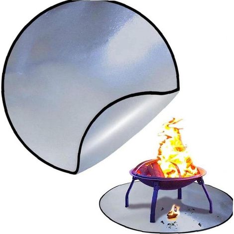 Filiyano-Tapis anti-feu rond ignifugé pour extérieur, plaque de protection contre le feu pour barbecue à gaz, terrasse en bois et pelouse, 91 cm (36 (1/5)