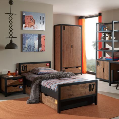 Combinaison de chambre d&039enfant Alex 8-bois de pin massif