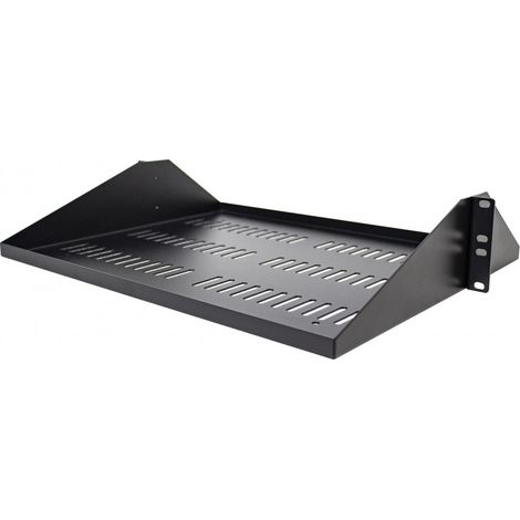 StarTech Universelle 2U Rackregal schwarz robust