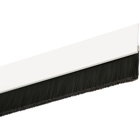 Weißer PVC-Türdichtungsstreifen mit Bürste, 1 Meter