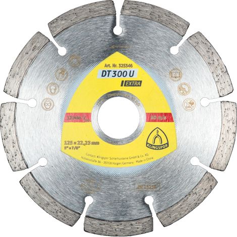 Diamanttrennscheibe für Betonwürfel, 125-mm-Segment (1/4)