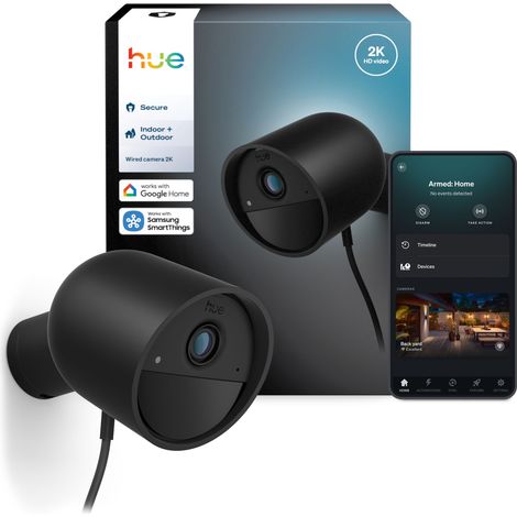 Kamera verbunden - Philips Hue - Außen - Verkabelt - Nachtsicht - 2K - Büro - Schwarz (1/5)