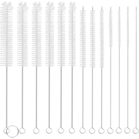 Lot de 13 brosses à biberons Longues Brosse de Nettoyage-Paille Nettoyeur de Pipe Brosse Fine pour Tuyau de Lait Brosse Polyvalente pour Nettoyer la théièreBusePailles Mini Brosse de vidange (1/5)