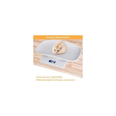 Balance numérique pour animaux de compagnie avec écran LCD, 4 modes de pesée (oz/ml/lbs/g), adaptée aux animaux de compagnie et à la cuisine pesant des chats, des chiens, de la nourriture, capacité ju (1/4)