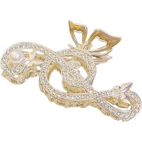 Pince à cheveux, pince à cheveux en forme de note de musique, accessoire de coiffure pour femme, style musical (1/3)