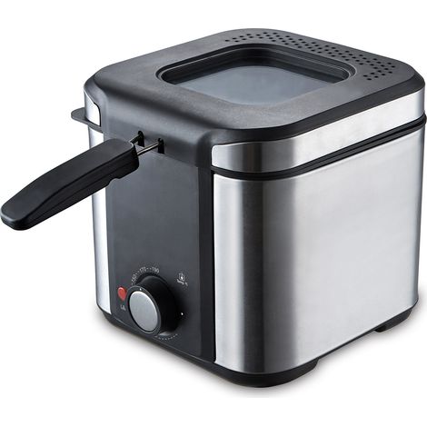 Friteuse inox 900w couvercle en verre 1,0 litre küken (1/2)