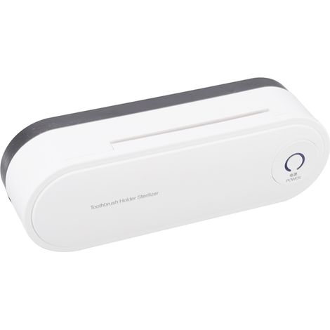 Porte-brosse à dents avec séchage intégré, support mural blanc pour salle de bain, fonction antibactérienne, rangement électrique pratique. (1/5)