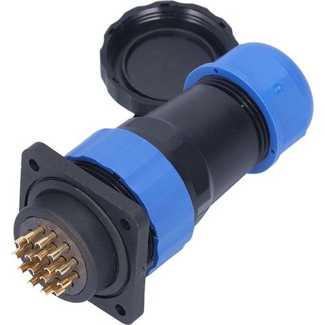 Connecteur d'alimentation étanche IP68, mâle/femelle, carré, 4 trous, prise aviation, 380 V, 10 A, SP2816 broches (1/5)