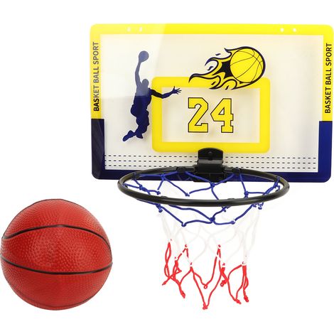 Panier de basket d'intérieur portable à suspendre à une porte pour enfants, idéal pour les fêtes à la maison, la piscine et les jeux sportifs en famille. (1/5)