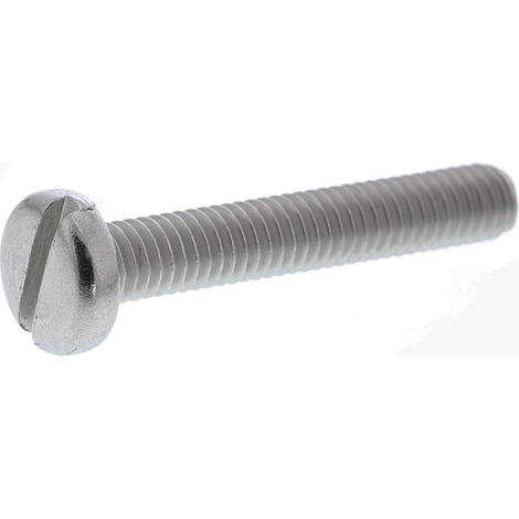 Vis à métaux RS PRO M4 à tête Cylindrique fendue en Acier Inoxydable, 25mm ( Prix pour Sachet de 100 )