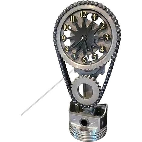 Drehbare Zahnraduhr, Vintage-Retro-Steampunk-Industrieuhr für die Heimdekoration, Zahnraduhr (1/4)