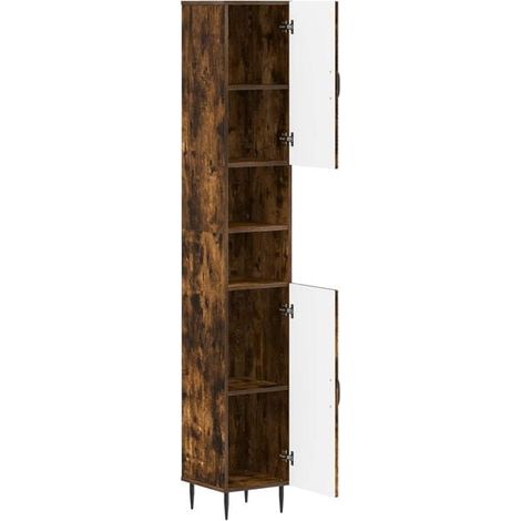 Meuble de Salle de Bain avec Étagères Ouvertes, Range-Linge Moderne et Fonctionnel pour Lavabo, Design Minimaliste (1/5)
