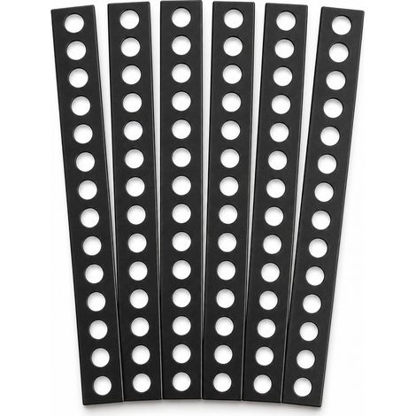 Équerres plates renforcées pour bois 6 pièces grand format perforées (1/5)