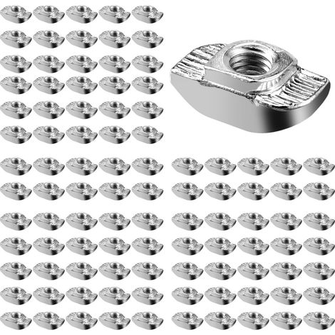100x Écrous à T,M5,pour Profilé 30,Rainure 8 mm,Entretoise 1,5mm (1/5)