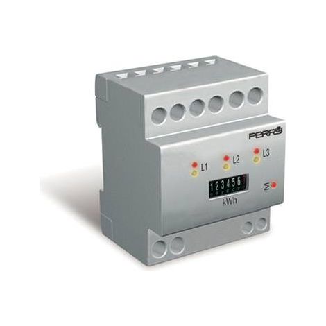 Contatore Energia Trifase 5 Ta 4Din (Perry Electric Cod. 1Sdsd07Cet/4) (1/4)