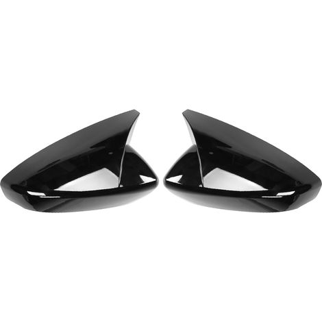 Paire de couvercles de protection de boîtier de rétroviseur latéral de Style klaxon, adaptés à la Mazda 3 Axela 2020, noir (1/5)