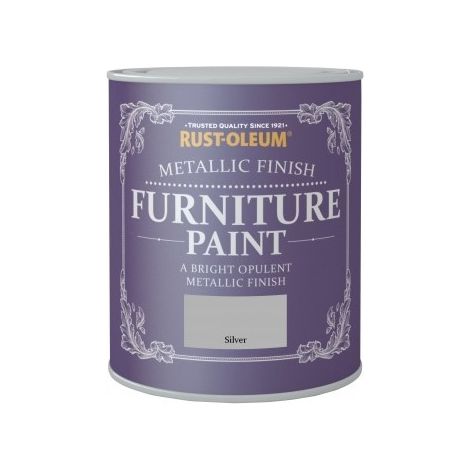 Rust-Oleum Metallic Furniture Paint Silver 125ML