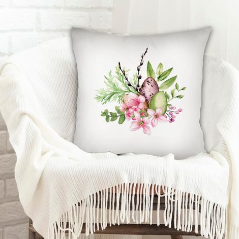 Housse de coussin 45x45 cm en polyester inaltérable pour mariage, anniversaire, la Saint-Valentin, la Fête des Mères (1/5)
