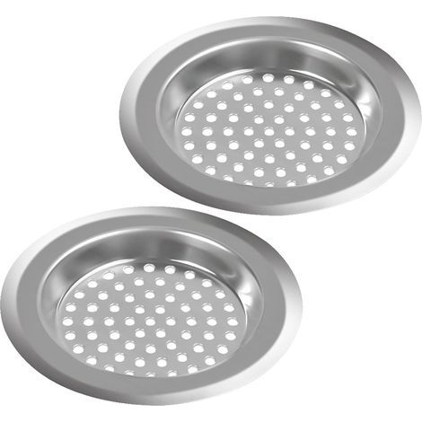 2Pcs Filtre évier Cuisine, Filtre à évier en Acier Inoxydable, Filtre Lavabo Salle de Bain,Grille pour évier Cuisine pour Isoler Les Scories et Empêcher des Débris Obstrués-75mm (1/5)