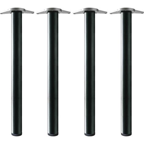 juego de 4 patas modelo neiva para mesa 60ø h710 acabado negro