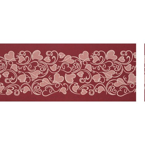 Tappeto Passatoia Tessuto Jacquard Linea Emozioni Disegno Amour Rosso, misura57x140coloreRosso (1/5)