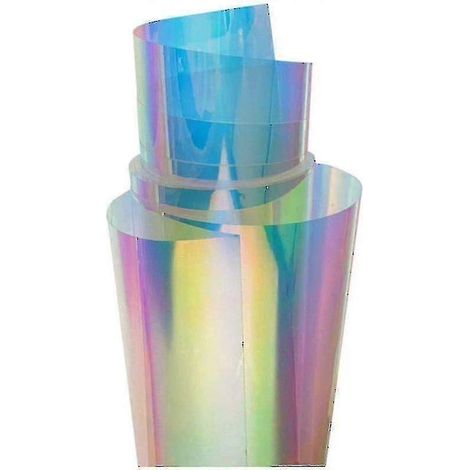 Film adhésif décoratif pour vitres irisé à effet arc-en-ciel, 54 po x 20 po (1/5)