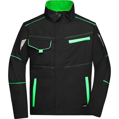 James & Nicholson Funktionelle Jacke JN849 Gr. XS black/lime-green (1/4)