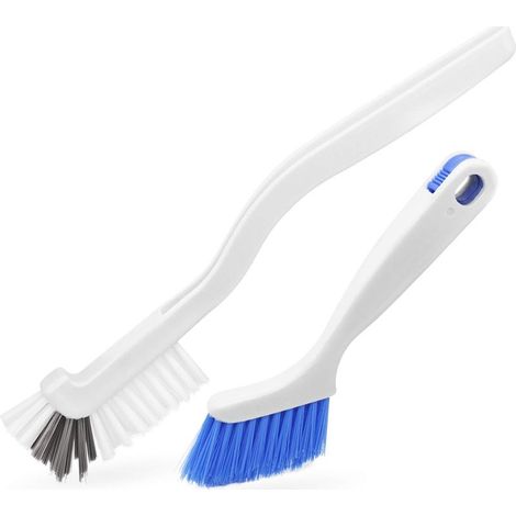 2 brosses de nettoyage, petite brosse de lavage, brosse pour lavabo, brosse avec manche, salle de bain (1/5)