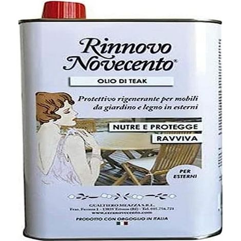 Olio Teak Novecento Trasparente 500 ml 3 Pezzi