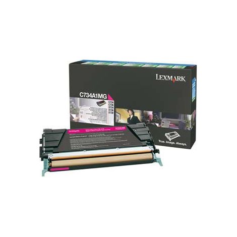 LEXMARK C734, X734 Toner magenta Standardkapazität 6.000 Seiten 1er-Pack Rückgabe (C734A1MG)