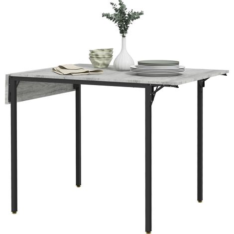 FourPerson Drop Leaf Dining Table Grey (1/5)