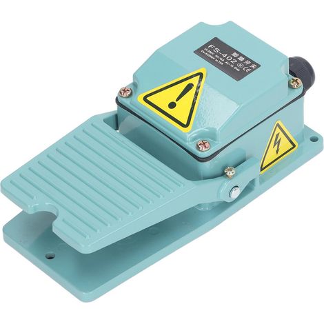 Interrupteur à pédale métallique antidérapant 250 V pour commande d'automatisation (1/5)