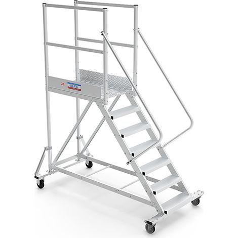 Piattaforma con ruote 4 gradini - Altezza massima di lavoro 2.80m - PTF104-GD (1/5)