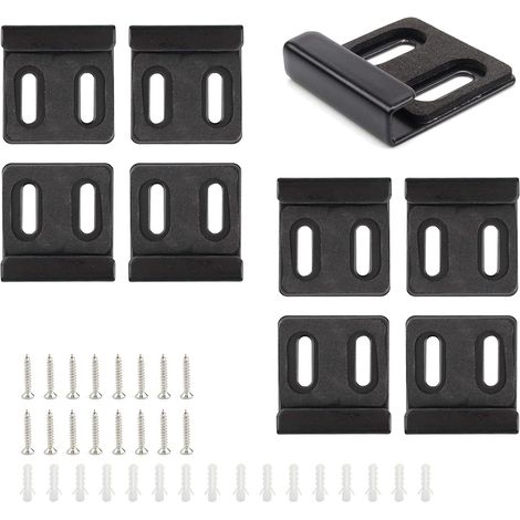 2 Séries de 8 pièces Fixation Miroir Mural, Support Fixation Miroir pour entretoises de 4 à 6 mm, Fixation Cadre, Crochet Cadre Mural, avec Vis, Tube D'expansion (1/5)
