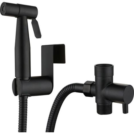Ducha de mano para baño, conjunto de ducha de mano para baño, cabezal de ducha de baño con manguera, negro (1/5)