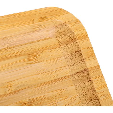 Rechteckige Servierschale aus Bambus [Vorspeisen/Obst] 30 x 20 cm, 2 cm dickes Bambustablett, Natura Eco Küchenaccessoire