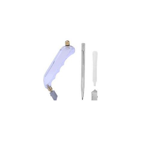 Outil de coupe à rouleau pour verre et huile, en acier tungstène/acier 45, avec poignée de coupe pour minéraux diamantés (1/5)