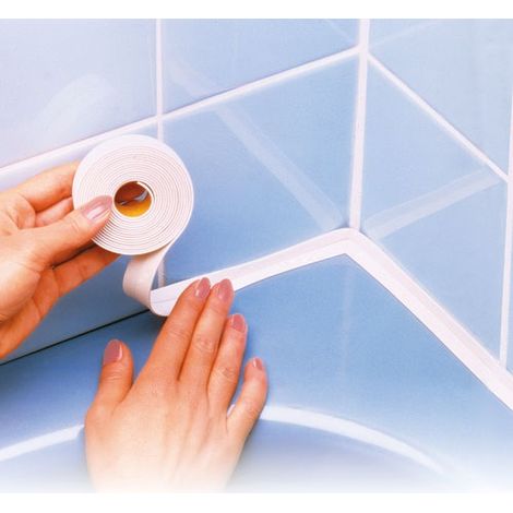 Vorgeformte Dichtungsfuge für das Badezimmer 3m x 30mm Weiß - Rayen
