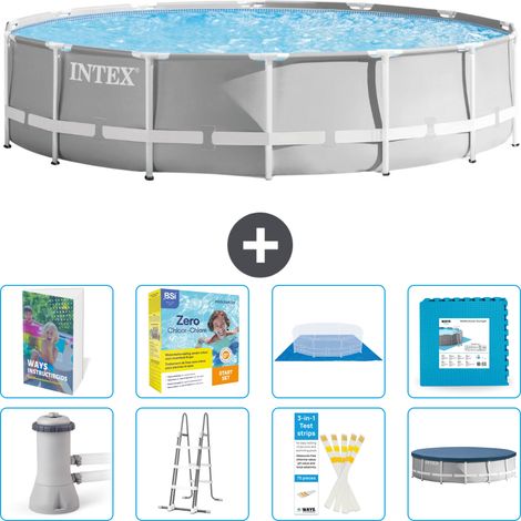 Prism Frame Pool Rund - 427x107 cm - 9-teilig S566