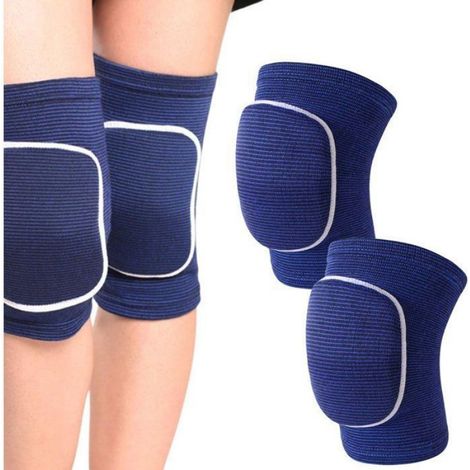 Genouillères - 2 paires - Taille M - Rembourrage en mousse épaisse - Manchon de protection respirant pour genouillères et br (1/4)