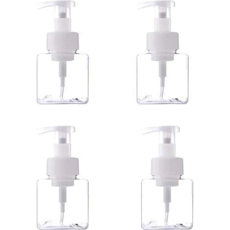 4pcs 250ml Transparent Plastic Dispensing Box, Manual Soap Dispenser, Soap Dispenser Box, Suitable for Liquid Soap and Hand Sanitizer- (1/5)