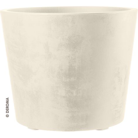 Deroma Pflanztopf Millennium Kunststoff 59 cm perlweiß mit Ablauflöchern