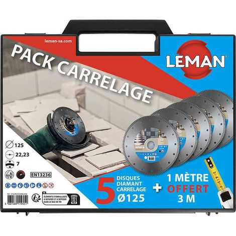 Pack carrelage LEMAN PACKCARRELAGE - 5 disques diamant + 1 mètre offert
