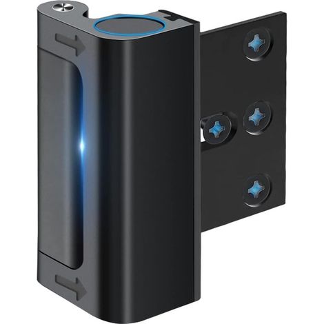Verrou de porte de sécurité à domicile facile à installer et à utiliser - Serrure de porte en alliage d'aluminium - Serrure de sécurité domestique facile à installer et à utiliser (1/4)