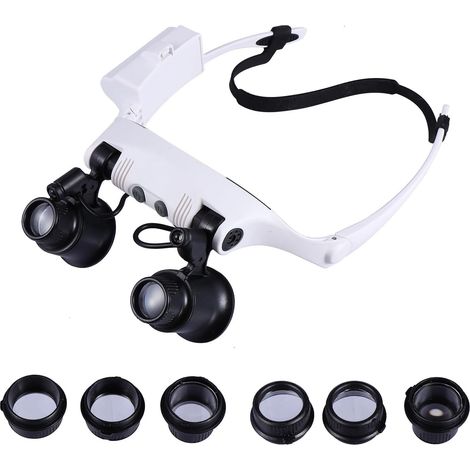 Loupe Frontale Serrage - tête Lumière LED - 4 Puissances - Lentilles (1/5)