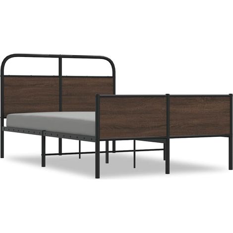 Maison Exclusive - Bettgestell ohne Matratze 120x190 cm Braun Eic (1/5)