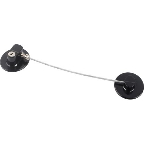 Cadenas de réfrigérateur à combinaison, métal robuste et ABS, multifonction pour armoire, fenêtre et porte, modèle FQ3, noir (1/5)